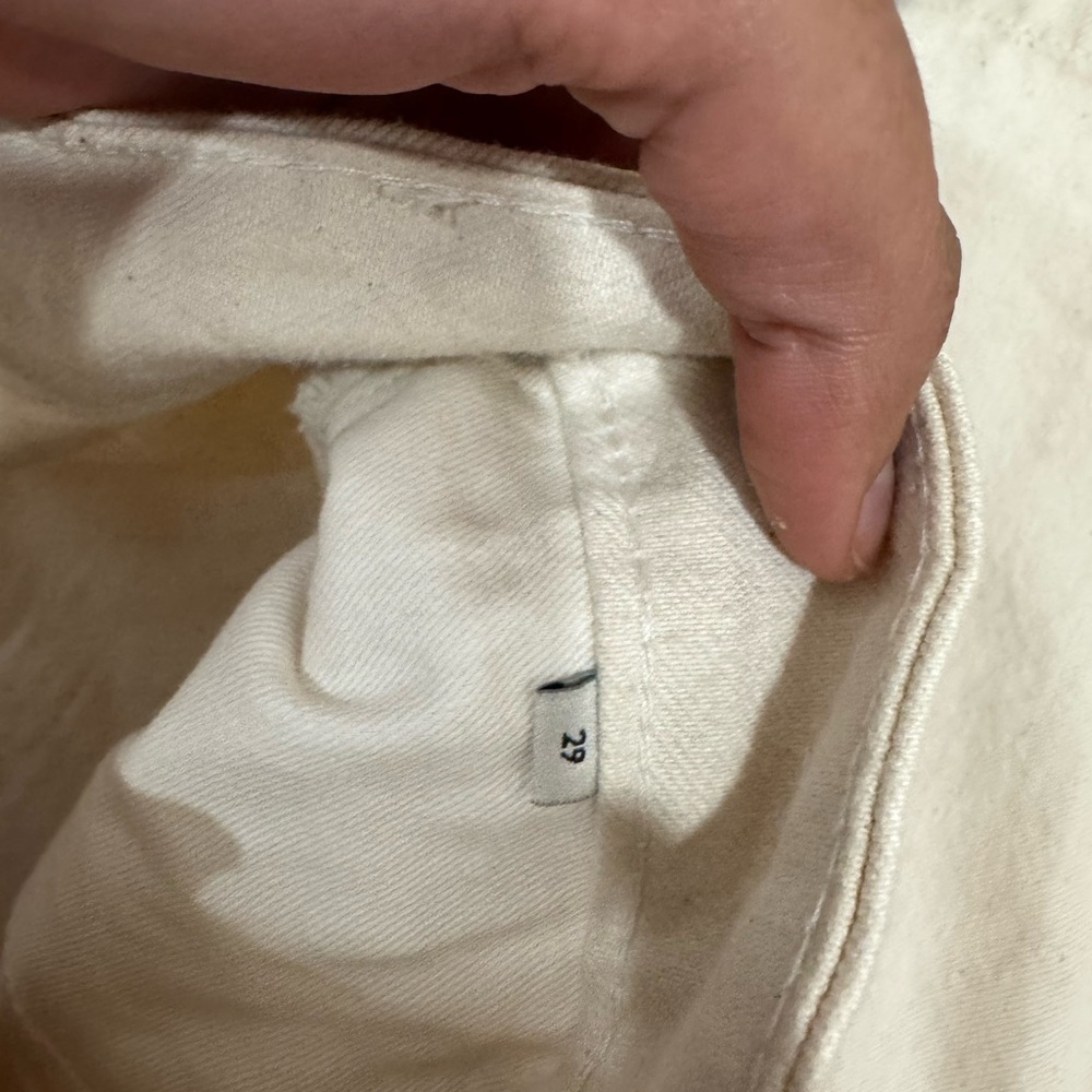 Like New Fiorucci Straight Leg Beige off white denim Jeans Angel Face - Picture 9 of 11